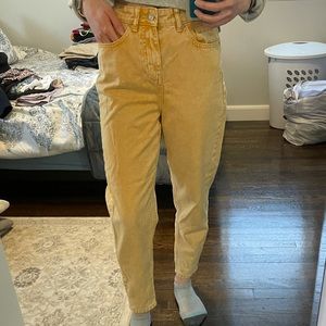 Yellow mom jeans